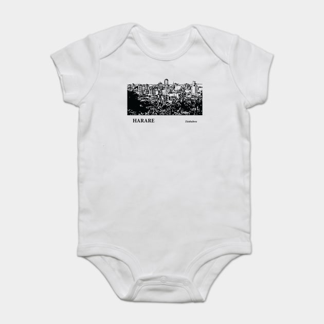 Harare Zimbabwe Baby Bodysuit by Lakeric